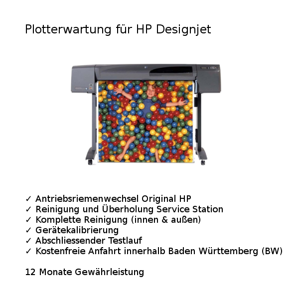 Plotter-Wartung HP DesignJet 500 / 800 – inkl. Riemenwechsel & Service Station Überholung 